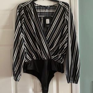 Women’s striped bodysuit